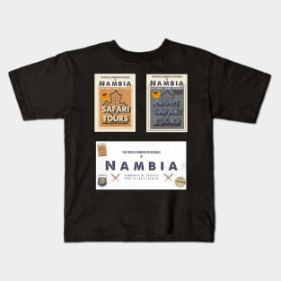 Vintage Nambian Travel Stickers - Set 3 Kids T-Shirt